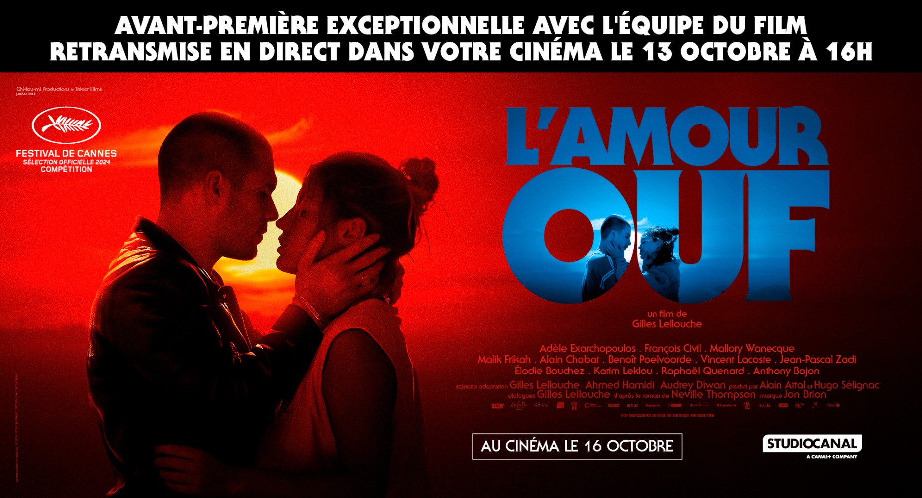 [EXPIRÉ] L'amour ouf : retransmision en direct de l'équipe du film !